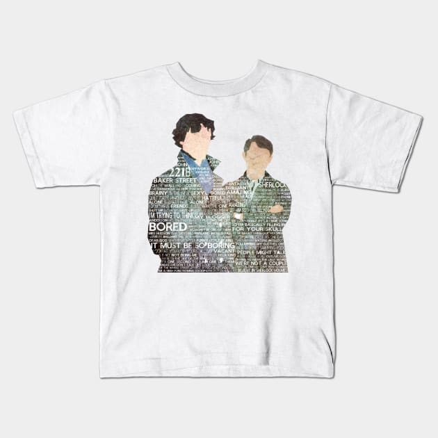 Sherlock Quotes Kids T-Shirt by albdesigns